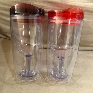 Wine tumbler - 2 pack- acrylic plastic